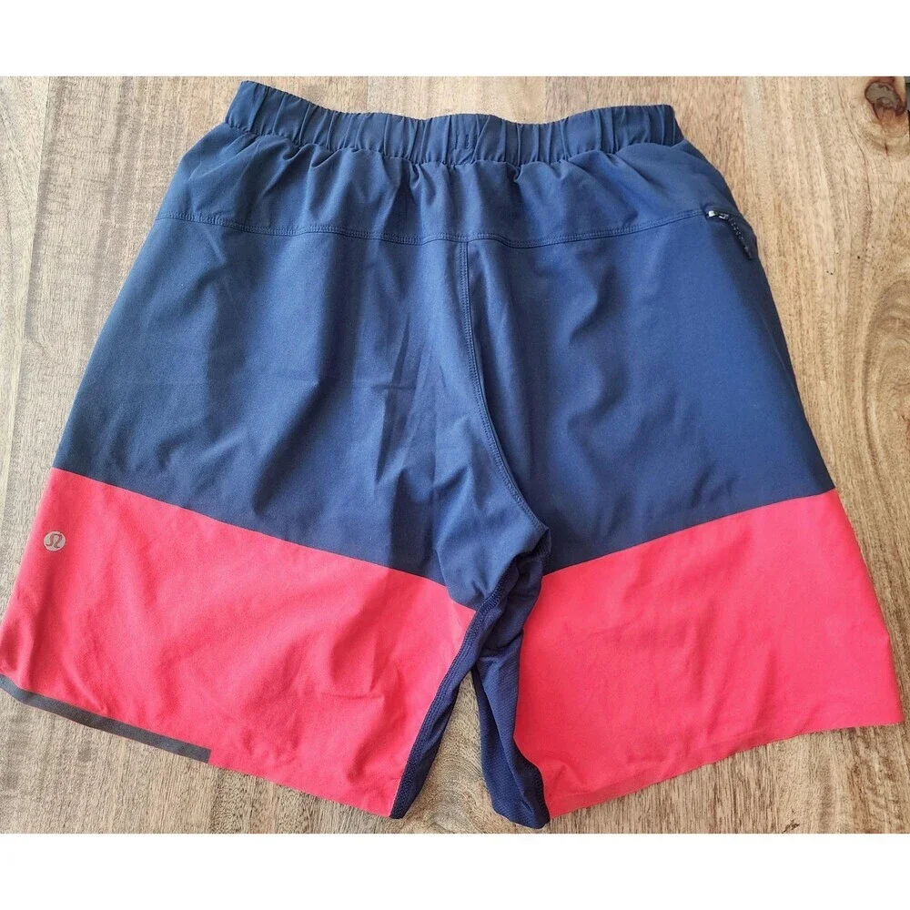 Lululemon Shorts Mens Small Multicolor Colorblock Lined 8 Inch Inseam Running